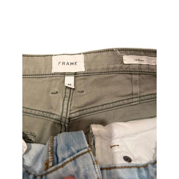 Frame Women's Le Beau Mixed Color Ankle Jeans Pants Size 26 100% Cotton - Picture 5 of 5